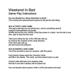 Weekend In Bed, Game Kit